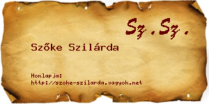 Szőke Szilárda névjegykártya
